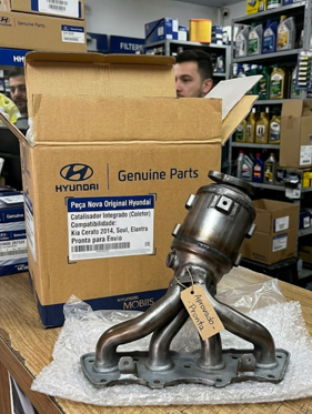 Catalisador integrado original Hyundai para Kia Cerato, Soul e Elantra